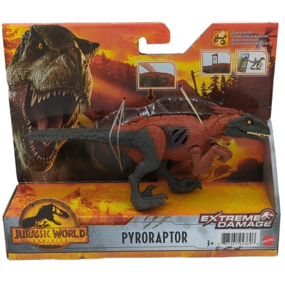 Mattel‎ Jurassic World Pyroraptor Extreme Damage Action Figure Dinosaur Toy New